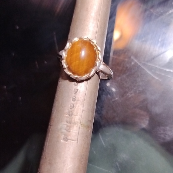 Vintage Uncas 10k GF Shank with a Tigers Eye stone. Has Makers Mark - Picture 7 of 7